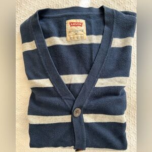 Levi's Men's Blue and Gray Cardigan